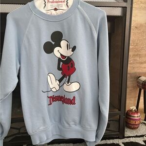 Preloved authentic Disneyland Mickey Mouse Light Blue Sweatshirt size XS